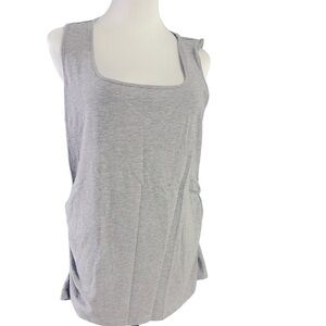 NWOT VENUS Light grey Side Ruched Tank Top